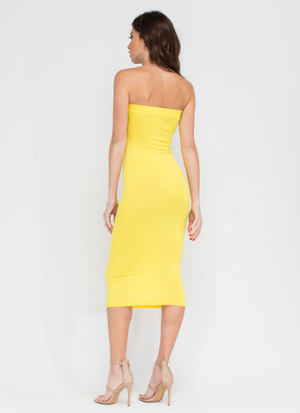 Keep It Simple Tube Midi Dress