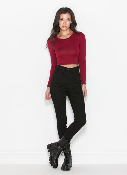 Not-So-Basic Long Sleeve Crop Top