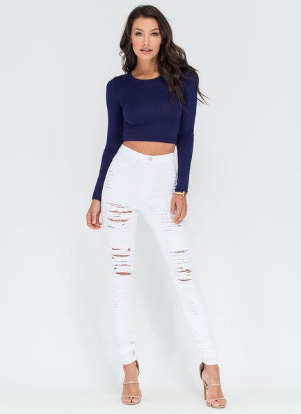 Not-So-Basic Long Sleeve Crop Top