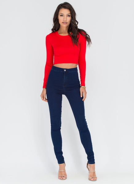 Not-So-Basic Long Sleeve Crop Top