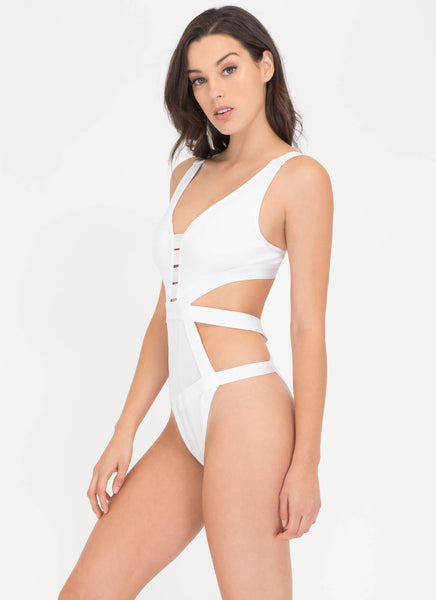 Pretty Sheer One-Piece Bandage Swimsuit