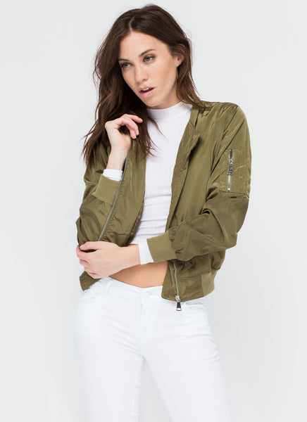 Top It Off Bomber Windbreaker Jacket