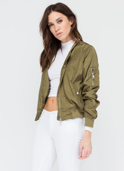 Top It Off Bomber Windbreaker Jacket