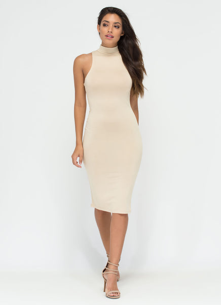 Greatest Gift Mockneck Midi Dress