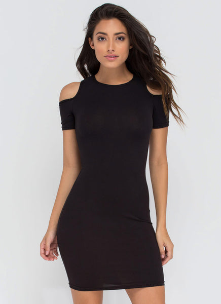 Catch Some Rays Cold Shoulder Minidress