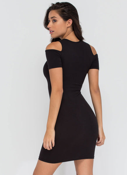 Catch Some Rays Cold Shoulder Minidress