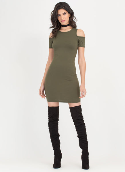 Catch Some Rays Cold Shoulder Minidress