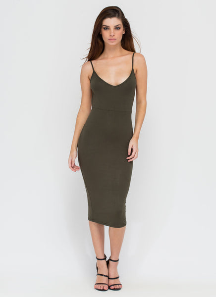 Twist Of Fate Bodycon Midi Dress