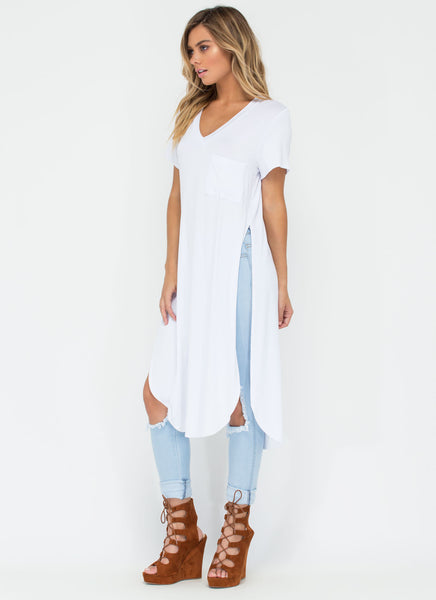 Slit Up Take Notice T-Shirt Midi Dress