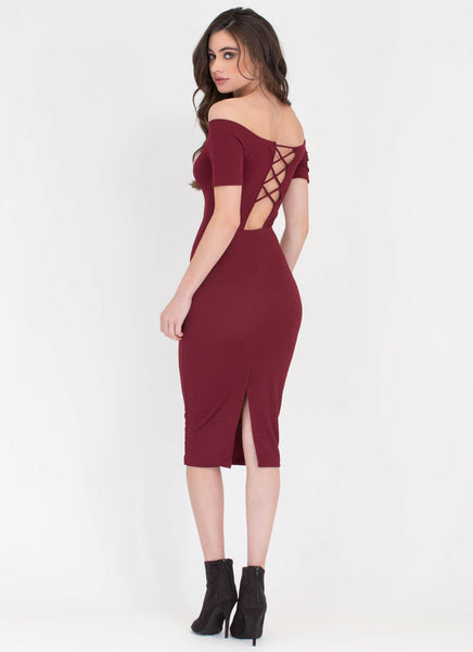 Bardot Babe Off-Shoulder Midi Dress