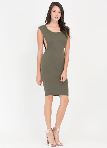 Sides You Up Muscle Tee Midi Dress