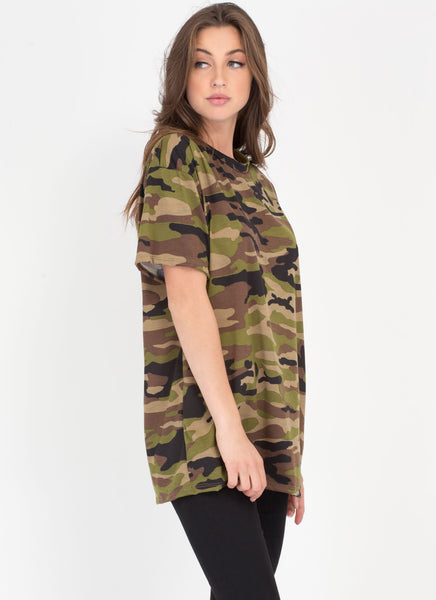 Boot Camp Camo Print Oversized Tee