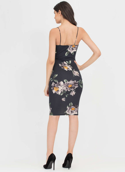 Flowers For You Strappy Midi Dress