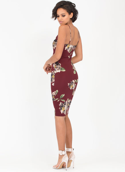 Flowers For You Strappy Midi Dress