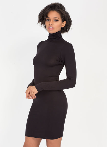 Up To Your Neck Turtleneck Dress