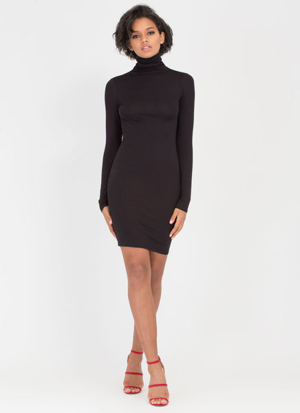 Up To Your Neck Turtleneck Dress