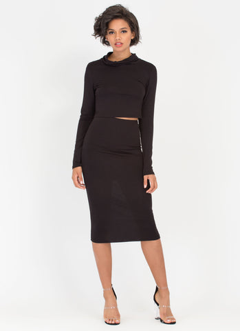 It's Simple Two-Piece Turtleneck Dress