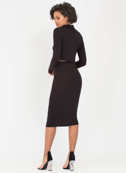 It's Simple Two-Piece Turtleneck Dress