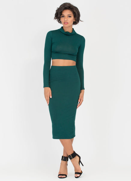 It's Simple Two-Piece Turtleneck Dress