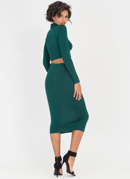 It's Simple Two-Piece Turtleneck Dress