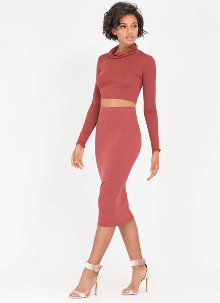 It's Simple Two-Piece Turtleneck Dress