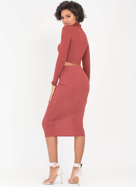 It's Simple Two-Piece Turtleneck Dress