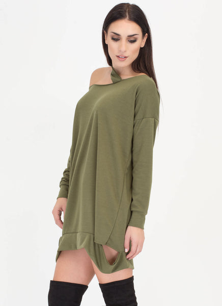 Cut From The Same Cloth Sweatshirt Dress