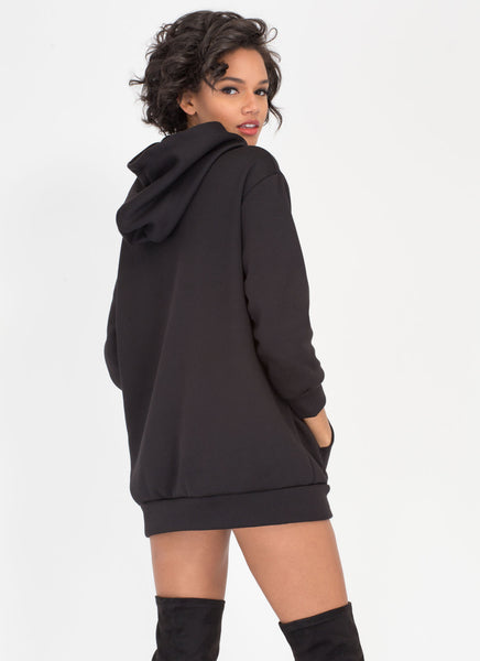 Homebody Hooded Sweatshirt Dress