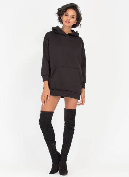 Homebody Hooded Sweatshirt Dress