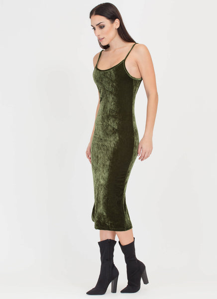 Vote Velvet Open Back Slip Dress