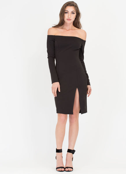 In Charge Off-Shoulder Cut-Out Dress