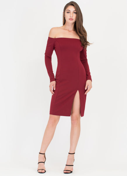 In Charge Off-Shoulder Cut-Out Dress