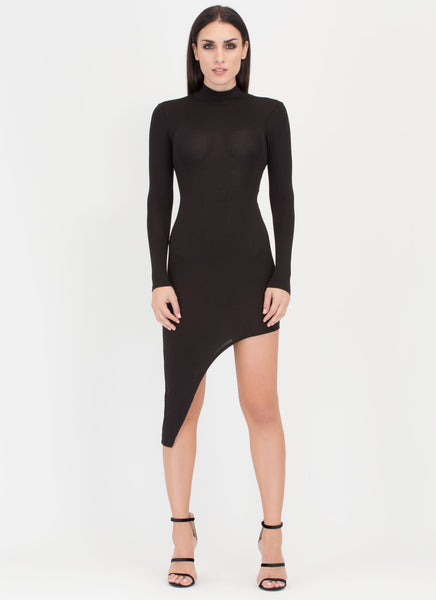 X Game Cut-Out High-Low Bodycon Dress