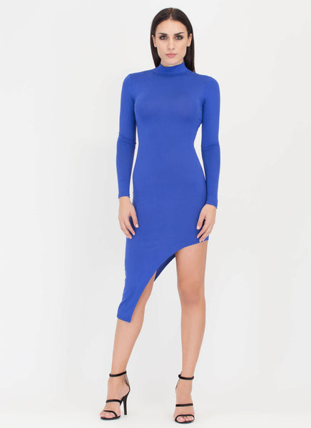 X Game Cut-Out High-Low Bodycon Dress