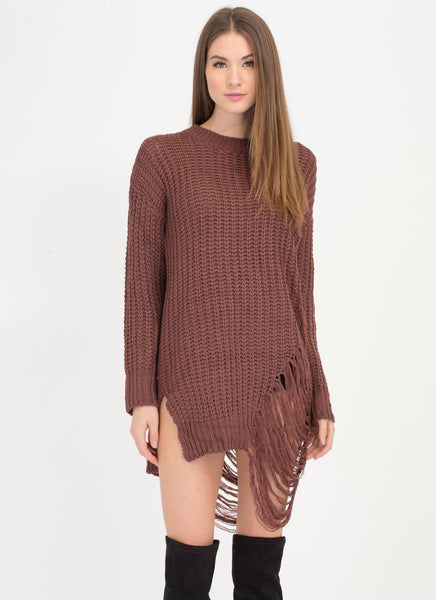 Pull Some Strings Knit Sweater Dress