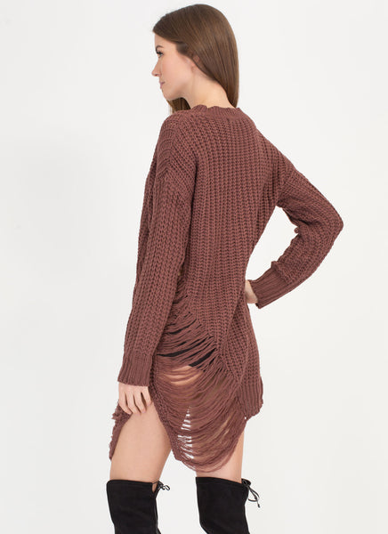 Pull Some Strings Knit Sweater Dress