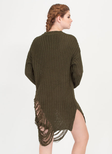 Pull Some Strings Knit Sweater Dress