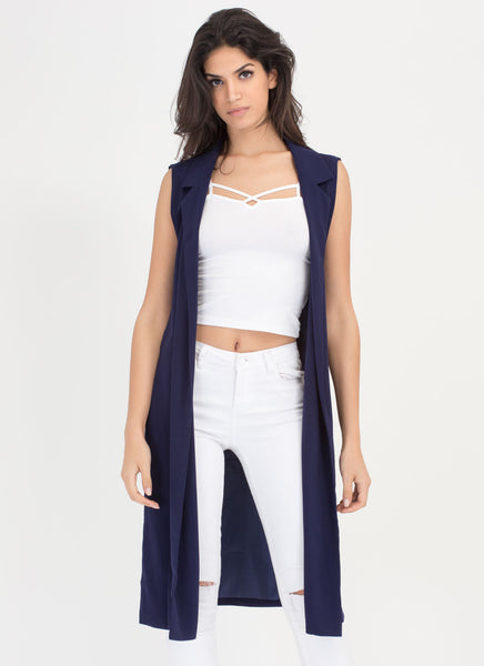 Ring Leader Sleeveless Blazer Duster