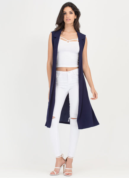 Ring Leader Sleeveless Blazer Duster