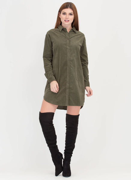 The Right Cord Corduroy Shirt Dress