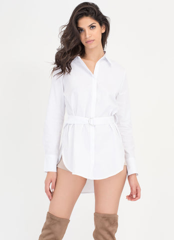 Short Story Belted Shirtdress