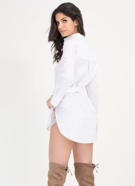 Short Story Belted Shirtdress