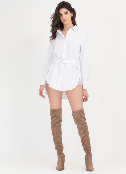 Short Story Belted Shirtdress