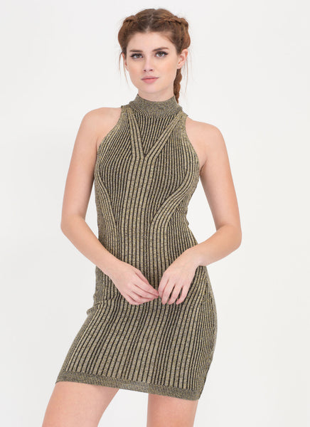 Glitter Party Rib Knit Tank Dress