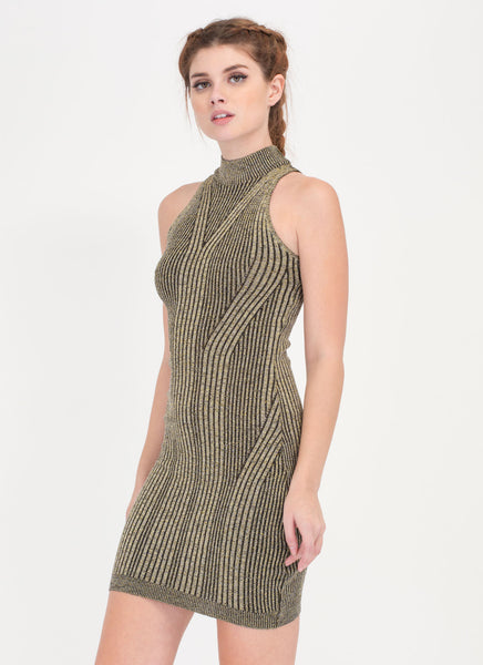 Glitter Party Rib Knit Tank Dress