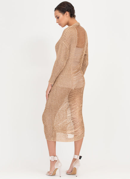 Glitz It Metallic Sweater Dress