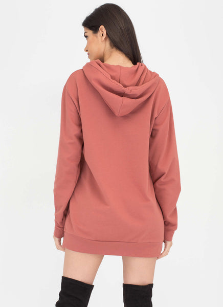 Laid-Back Luxury Sweatshirt Hoodie Dress