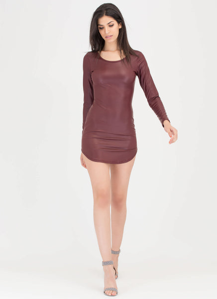 Smooth Moves Vegan Leather Dress