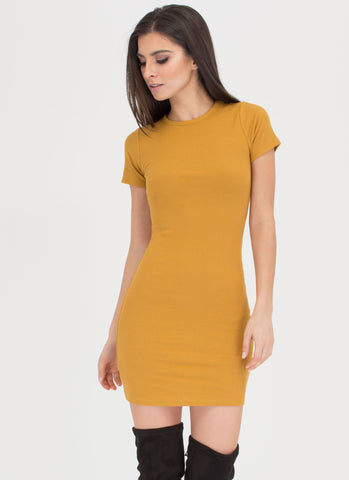 Learn The Basics Ribbed Minidress