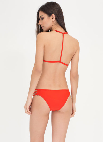 Fit To A T-Strap Caged Bikini Set